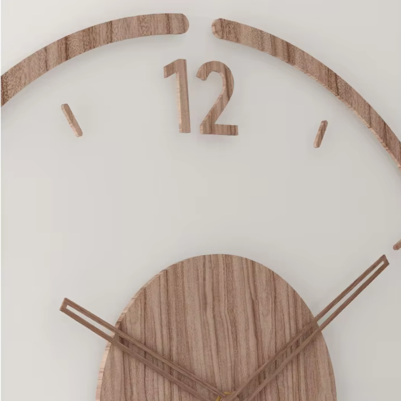 Horloge Murale Moderne en Bois – Design Minimaliste Scandinave, Silencieuse