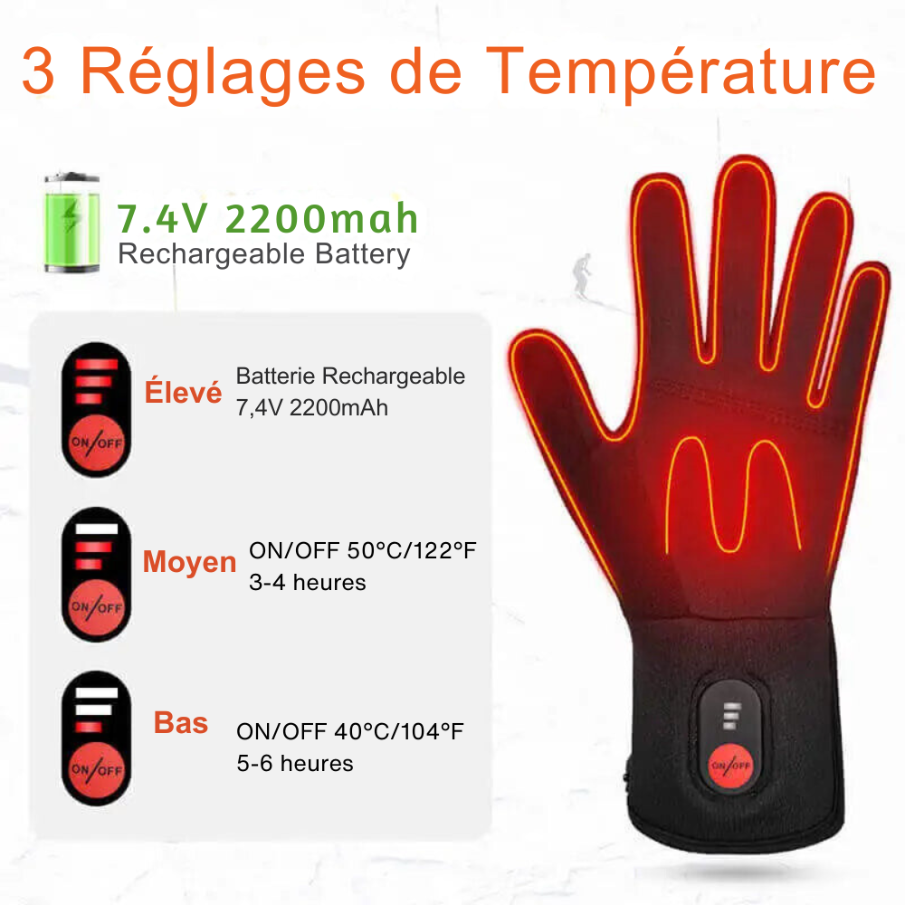 Gants Chauffants Ultrafins et Respirants pour Hiver et Activités Extérieures