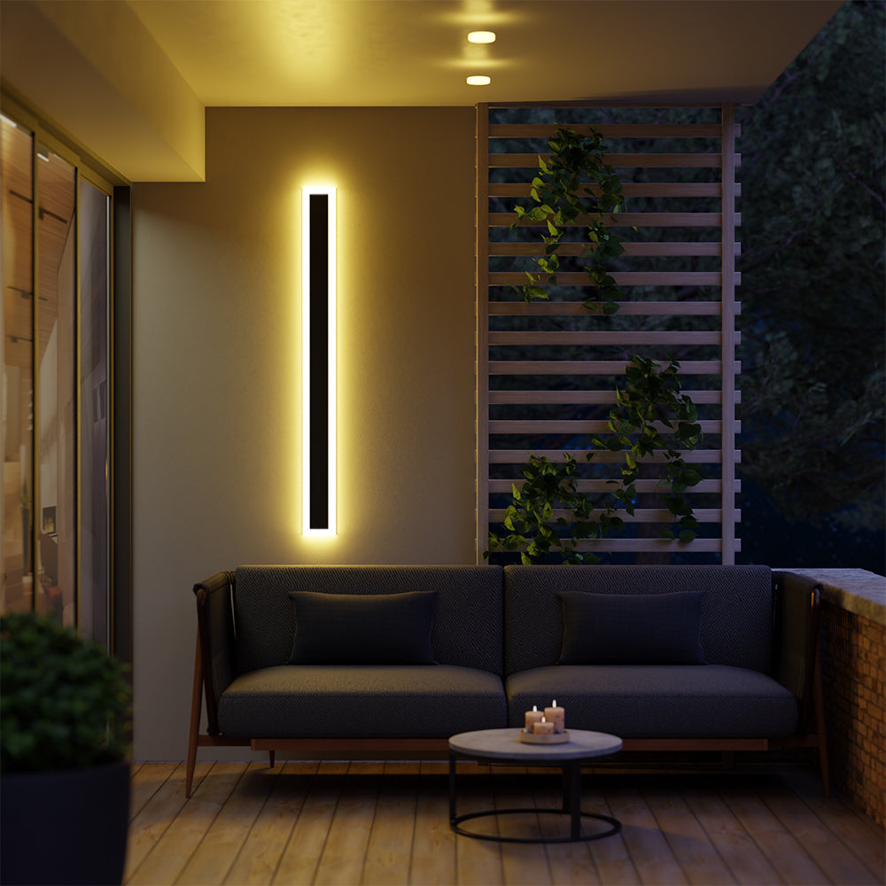 Applique Murale LED Extérieure Moderne – Métal Noir pour Jardin et Balcon