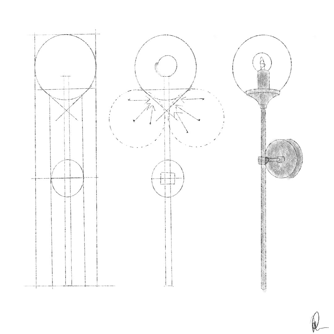 Applique Murale en Acier Brossé et Verre - Élégance Intemporelle