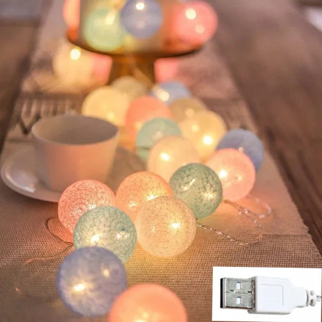 Globo - Lampion LED Fil Coton