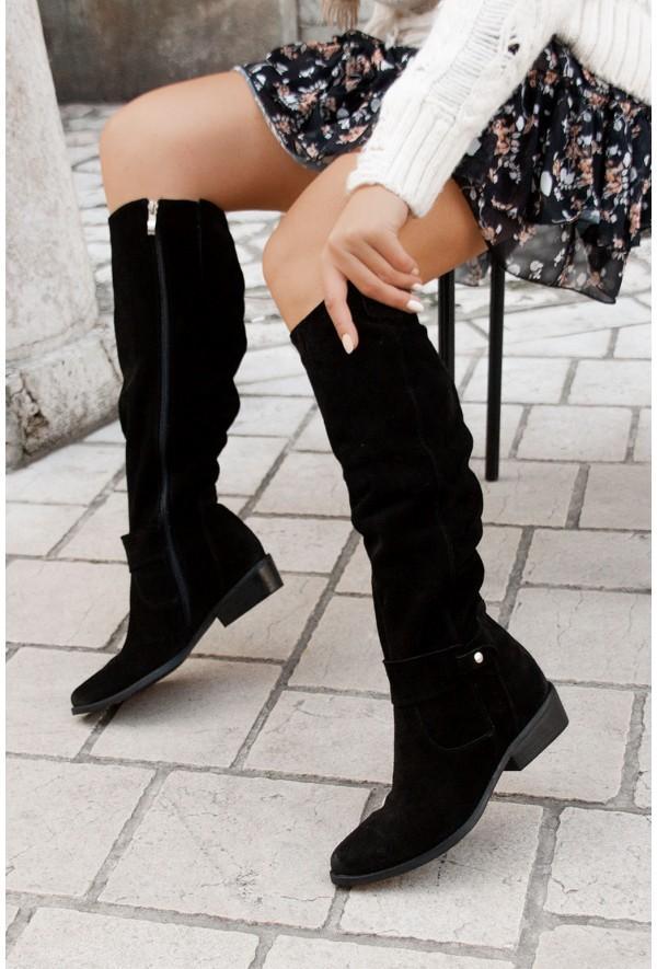 Bottes en Cuir Style Suédine - Élégantes et Confortables