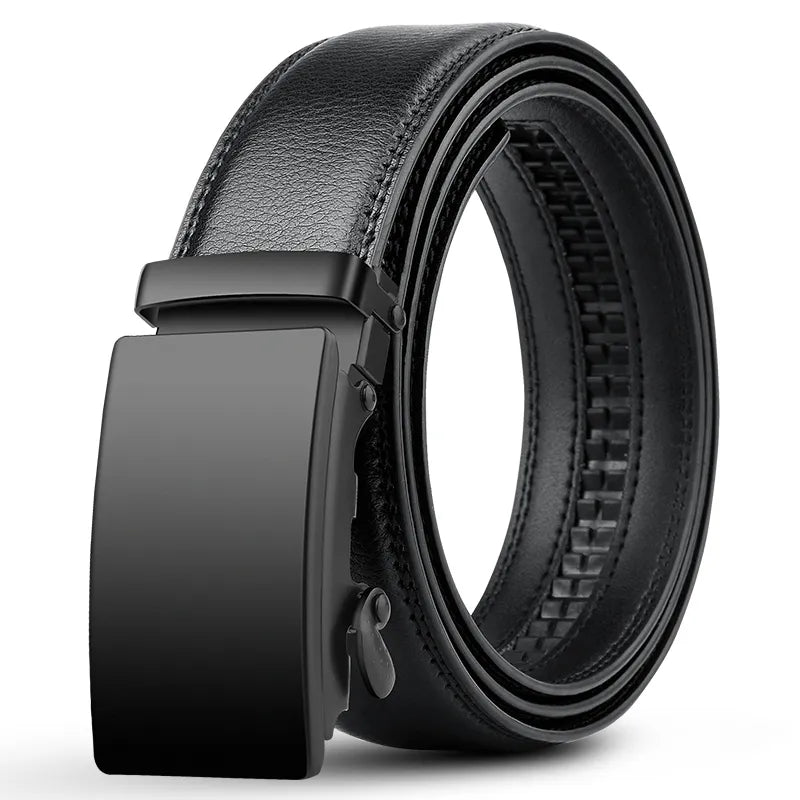 Ceinture en Cuir PU Haut de Gamme - Boucle Automatique Luxe pour Homme