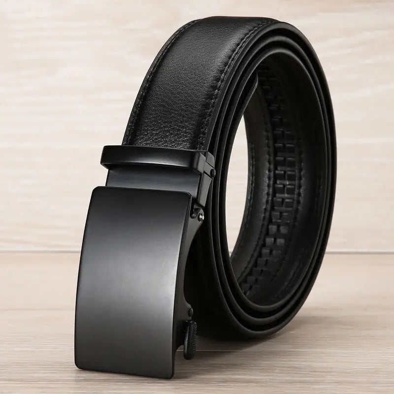 Ceinture en Cuir PU Haut de Gamme - Boucle Automatique Luxe pour Homme