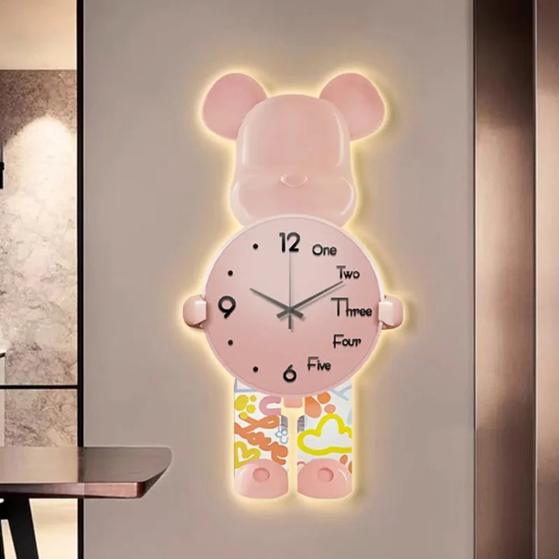 ChicBearTime – Horloge décorative ours pour salon