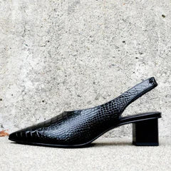 Croco Pumps Orthopédiques – Modèle Lara pour Élégance et Confort