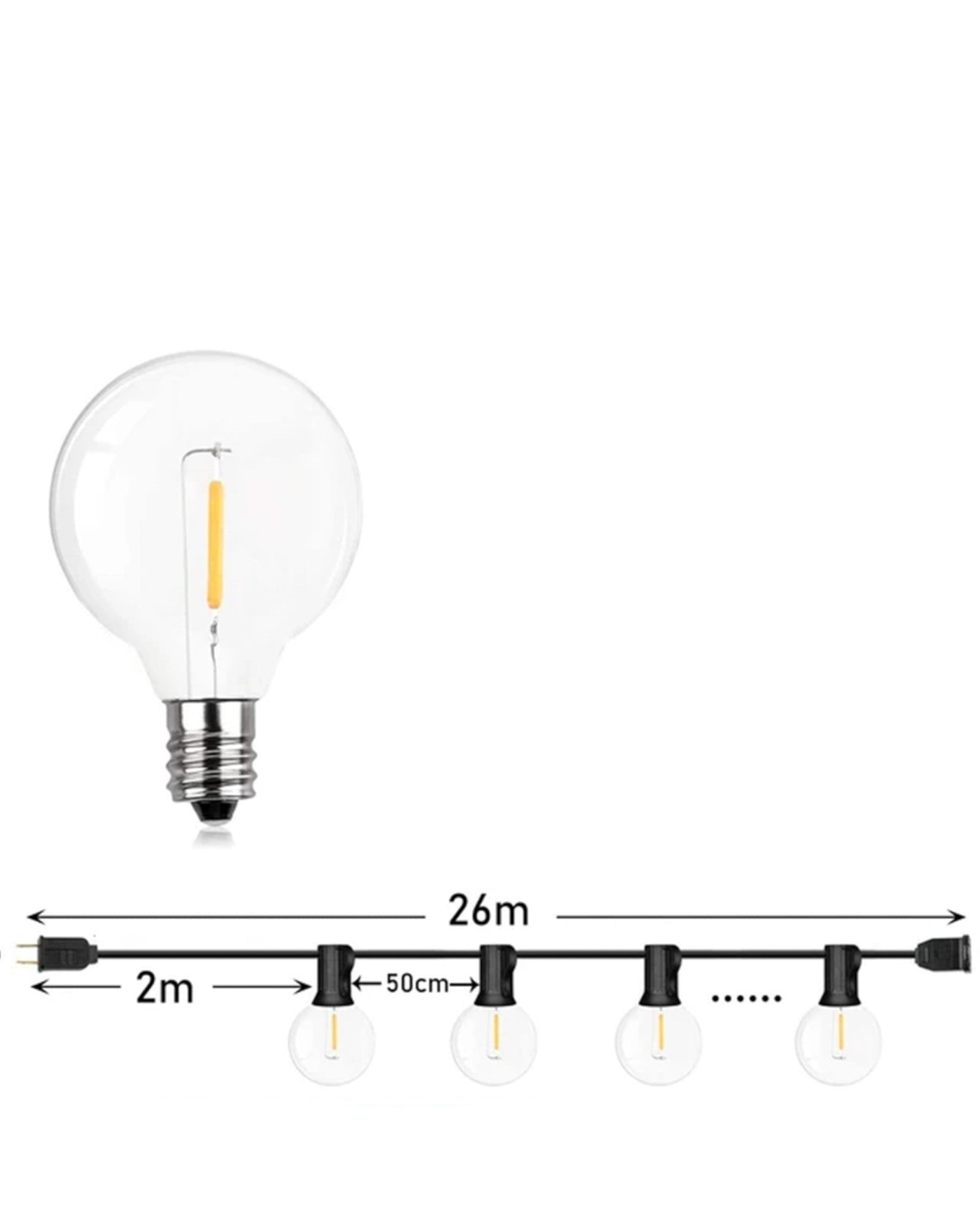 Guirlandes Lumineuses LED Étanches pour Jardin et Terrasse