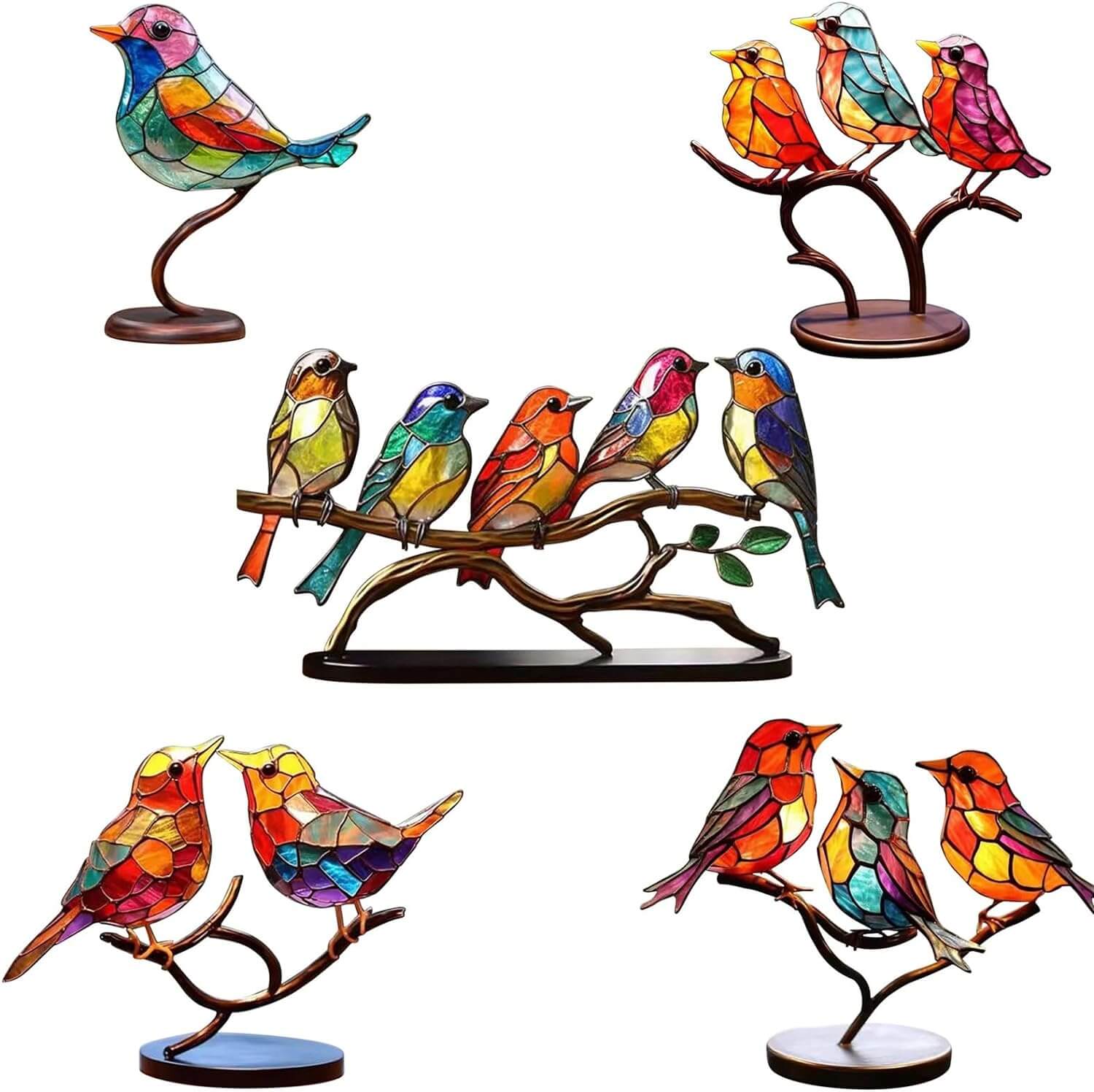 ChicAviary | Décorations de Bureau Oiseaux Colorés sur Branche