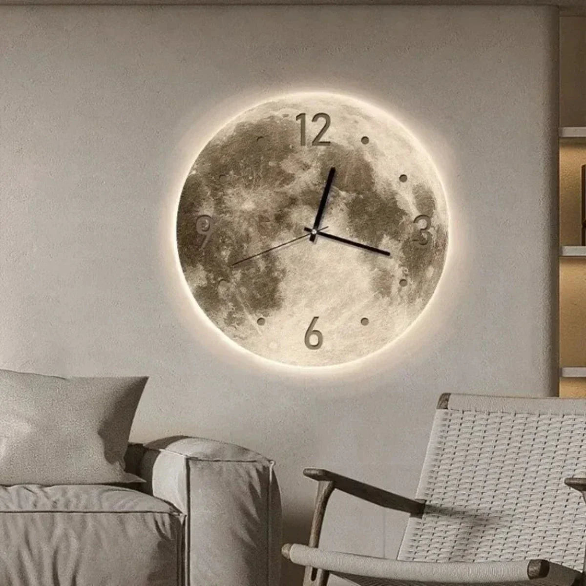 Horloge Murale Moderne avec Éclairage Intégré