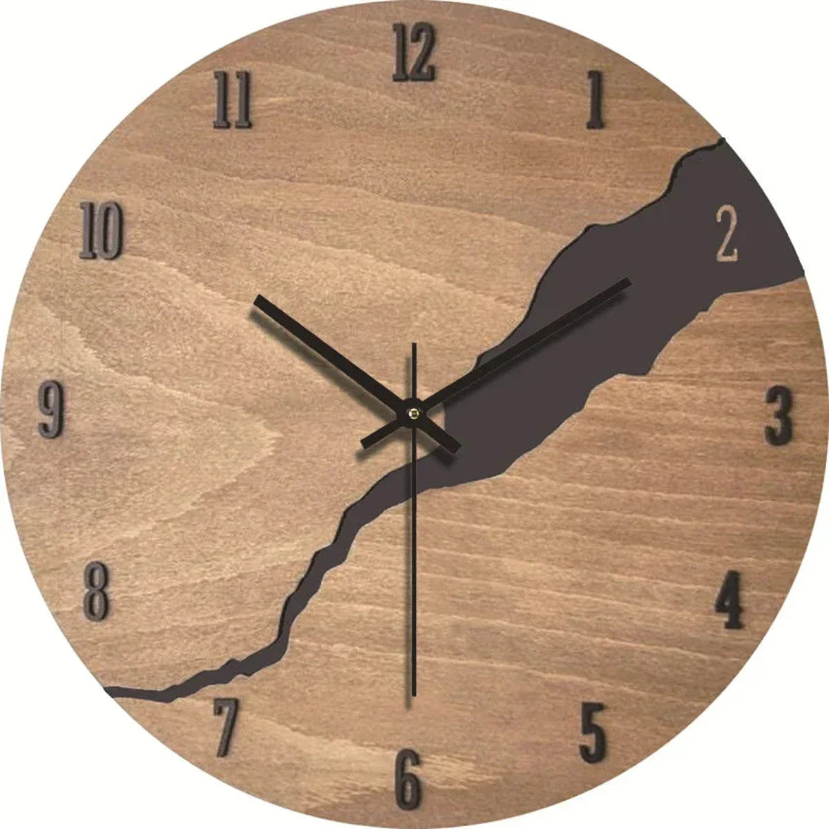 Horloge Murale en Bois Silencieuse - Design Élégant et Naturel