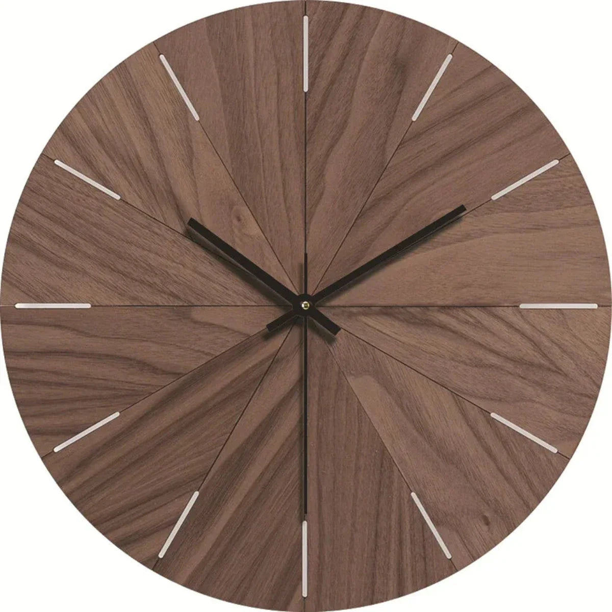 Horloge Murale en Bois Silencieuse - Design Élégant et Naturel