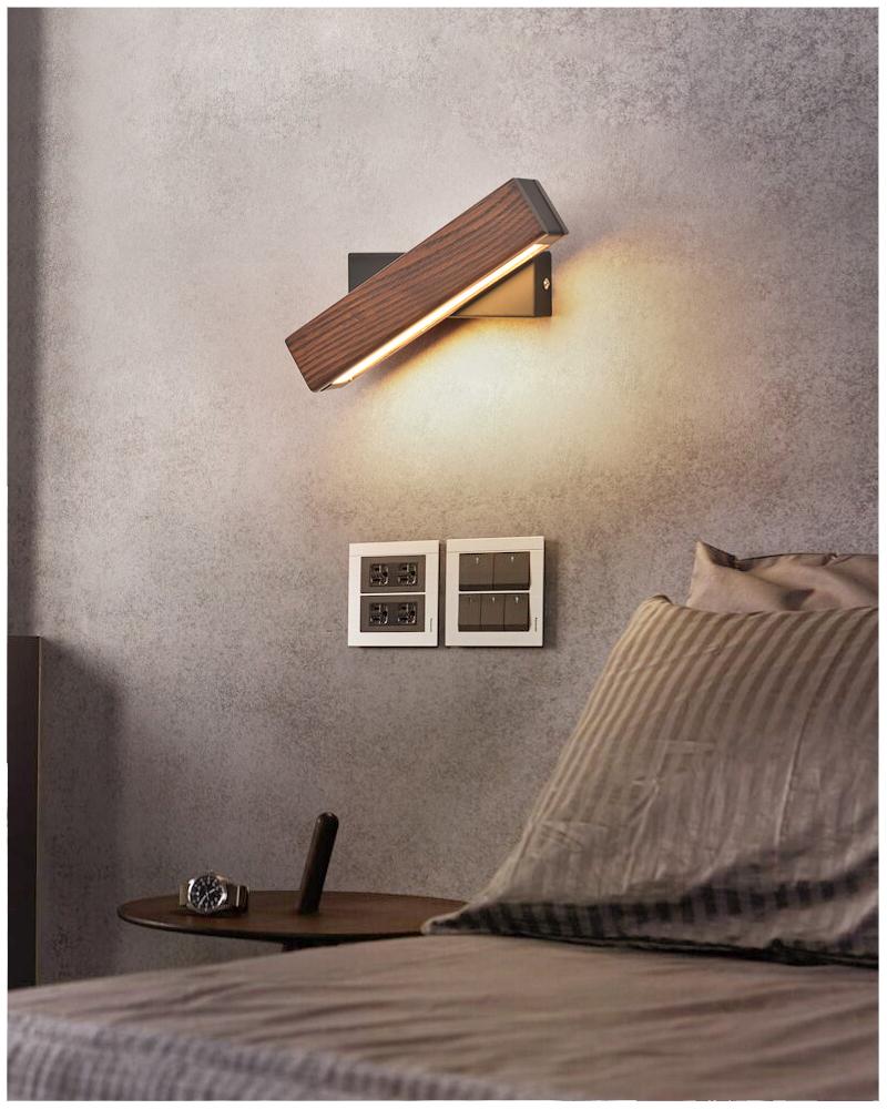 Applique Murale LED Rotative en Bois Jasper - Élégance et Polyvalence